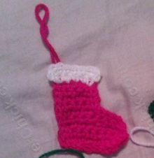 Christmas Stocking Ornament Crochet Pattern Free