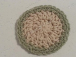 Coaster with Contrast Trim Crochet Pattern