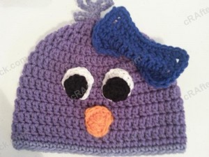 Rochelle’s Pretty Purple Chick Beanie Hat Crochet Pattern