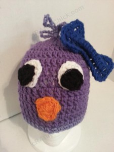 Rochelle’s Pretty Purple Chick Beanie Hat Crochet Pattern Profile 