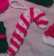candy cane christmas ornament crochet pattern free