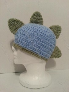 Gavin's DinoRAWR Spiked Beanie Hat Crochet Pattern Front View