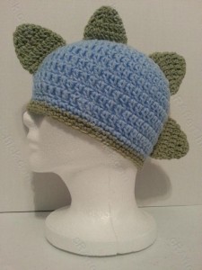 Gavin's DinoRAWR Spiked Beanie Hat Crochet Pattern