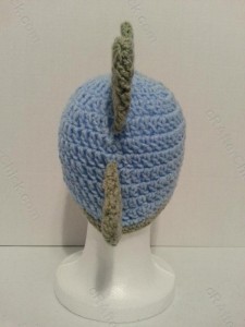 Gavin's DinoRAWR Spiked Beanie Hat Crochet Pattern View from behind