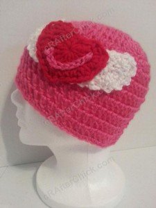 Jordan's Pink Angels Beanie Hat Crochet Pattern 1