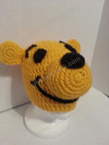 Winnie the Pooh Bear Beanie Hat Crochet Pattern Alternate View