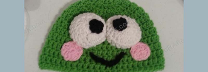 Keroppi the Frog Beanie Hat Crochet Pattern