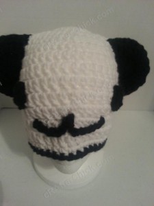 Pankun the Panda Character Beanie Hat Crochet Pattern Front