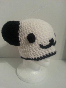 Pankun the Panda Character Beanie Hat Crochet Pattern alternate view