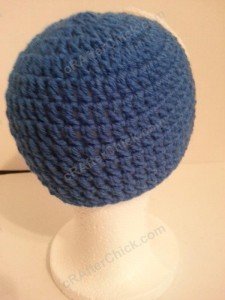 Captain America Superhero Beanie Hat Crochet Pattern Back Right View