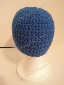 Captain America Superhero Beanie Hat Crochet Pattern Rear View