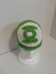 Green Lantern Superhero Logo Beanie Hat Crochet Pattern