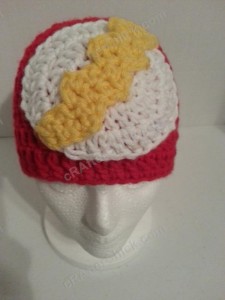 The Flash Superhero Beanie Hat Crochet Pattern Picture