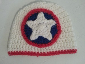 Captain America Superhero Shield Logo Inspired Beanie Hat Crochet Pattern