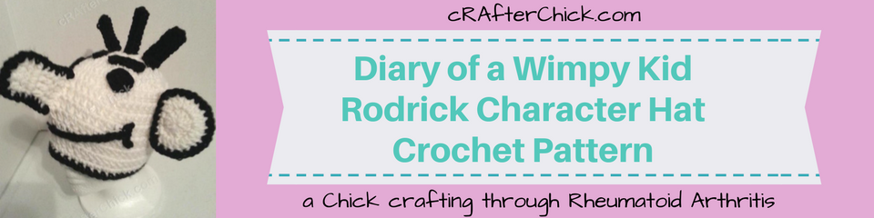 Diary of a Wimpy Kid Rodrick Character Hat Crochet Pattern_ a chick crafting through Rheumatoid Arthritis cRAfterChick.com