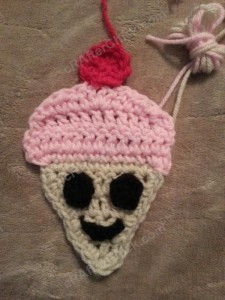 Happy Icecream Cone Applique Crochet Pattern