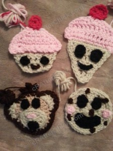 Happy Icecream Cone Applique Crochet Pattern (7)