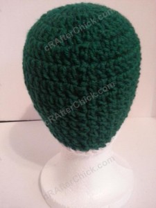 Luigi Beanie Hat Crochet Pattern View from Behind