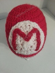Mario Beanie Hat Crochet Pattern down front view