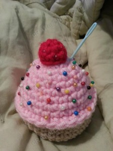 Sweet Oversized Cupcake Pincushion Crochet Pattern