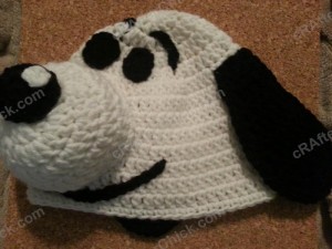 Charlie Brown's Snoopy the Dog Character Hat Crochet Pattern