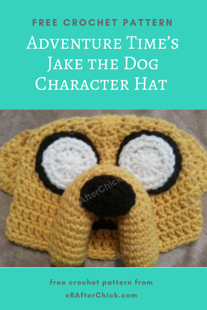 Adventure Time's Jake the Dog Character Hat Crochet Pattern