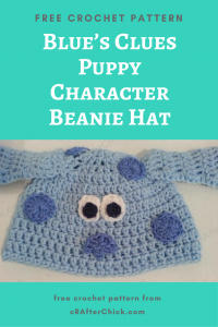 Blue’s Clues Puppy Character Beanie Hat Free Crochet Pattern