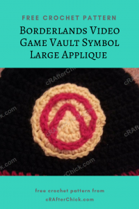 Borderlands Video Game Vault Symbol Large Applique Free Crochet Pattern long image
