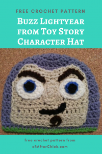 Buzz Lightyear from Toy Story Character Hat Free Crochet Pattern
