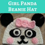 Chibi Baby Girl Panda Beanie Hat Crochet Pattern
