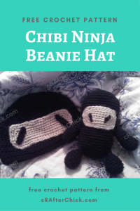 Chibi Ninja Beanie Hat Free Crochet Pattern