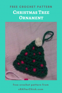 Christmas Tree Ornament Free Crochet Pattern