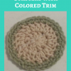 Coasters with Colored Trim Free Crochet Pattern
