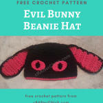 Evil Bunny Beanie Hat Crochet Pattern