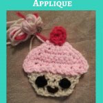 Happy Cupcake Applique Crochet Pattern