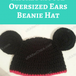 Mickey Mouse Oversized Ears Beanie Hat Crochet Pattern