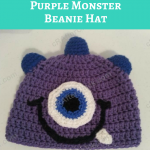 Parker’s One Eyed Purple Monster Beanie Hat Crochet Pattern
