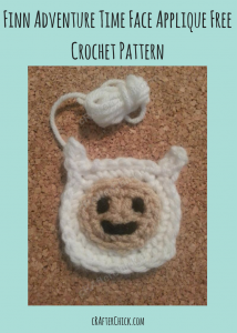 Finn Adventure Time Face Applique Free Crochet Pattern