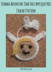 Fionna Adventure Time Face Applique Free Crochet Pattern