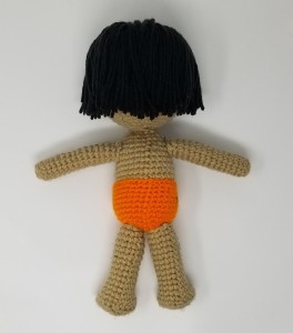 Jungle Book's Mowgli Amigurumi Doll Crochet (rear view)