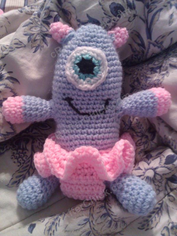 Baby Girl Sweet Monster Crochet Project Stuffed Doll