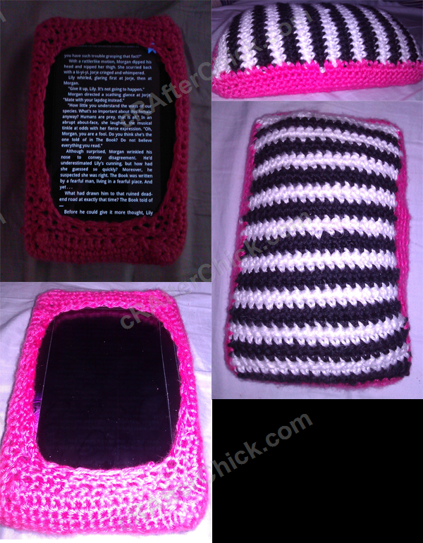 Soft Zebra Striped Stuffed Kindle Fire Holder Crochet Project
