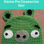 Angry Birds’ Minion Green Pig Character Hat Crochet Pattern