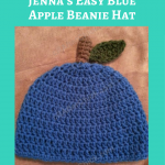 Jenna’s Easy Blue Apple Beanie Hat Crochet Pattern