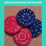 Reversible Coasters with Contrast Stitching Crochet Pattern